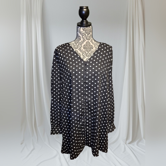 mittoshop Dresses & Skirts - Mittoshop Classic Black Polkadot Dress
